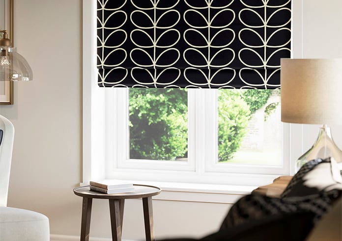 Orla Kiely Jumbo Linear Stem, Liquorice - Twist&Fit Roman Blind - Image 5
